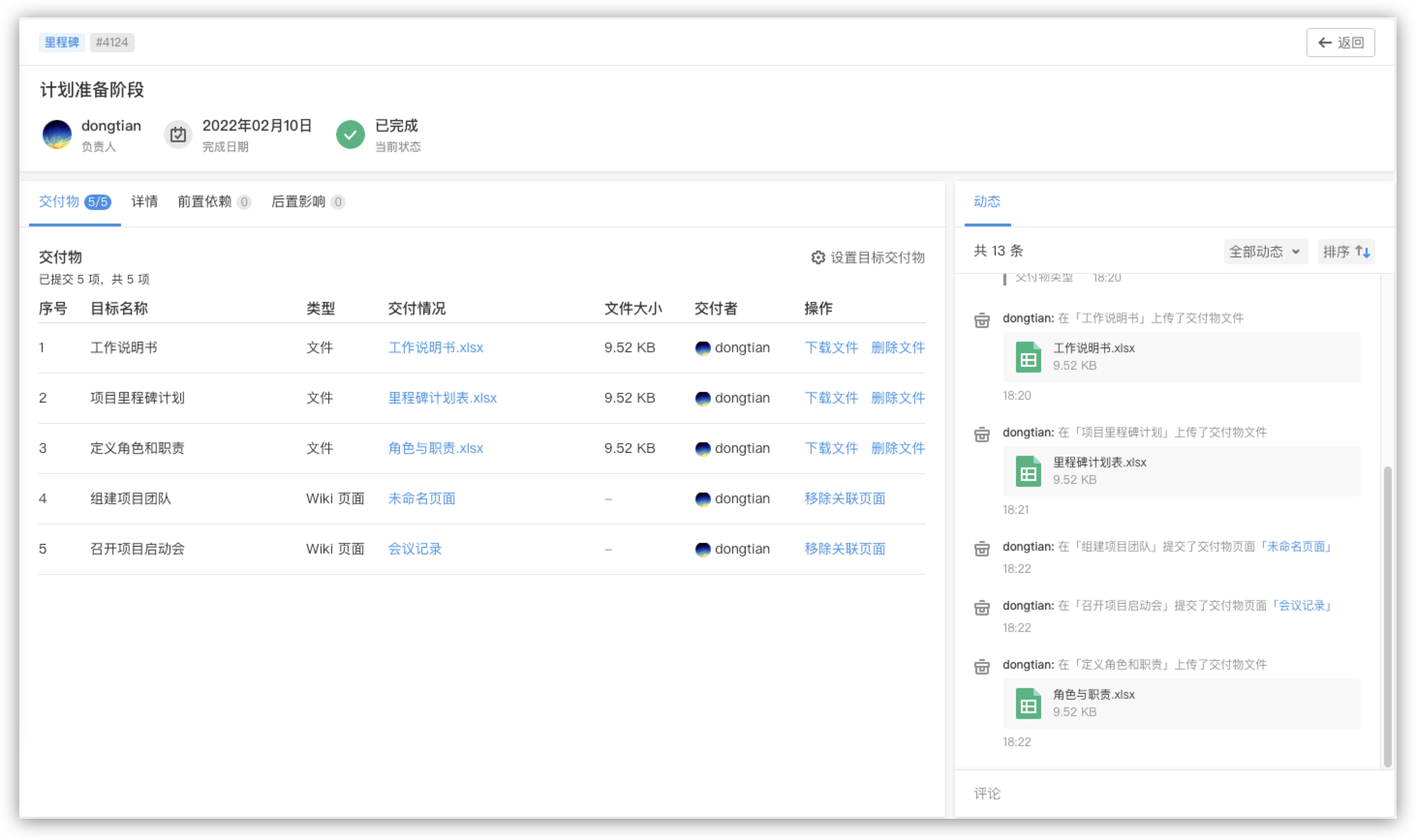 管理项目进度