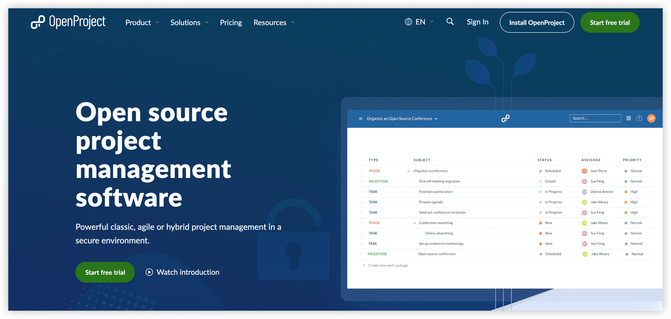 研发项目管理软件 OpenProject 产品图