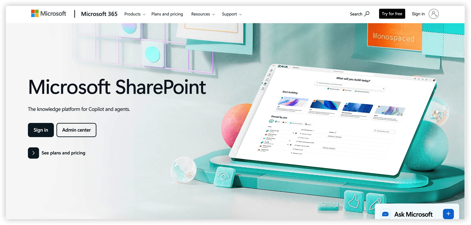 企业知识库选型 Microsoft SharePoint 产品图