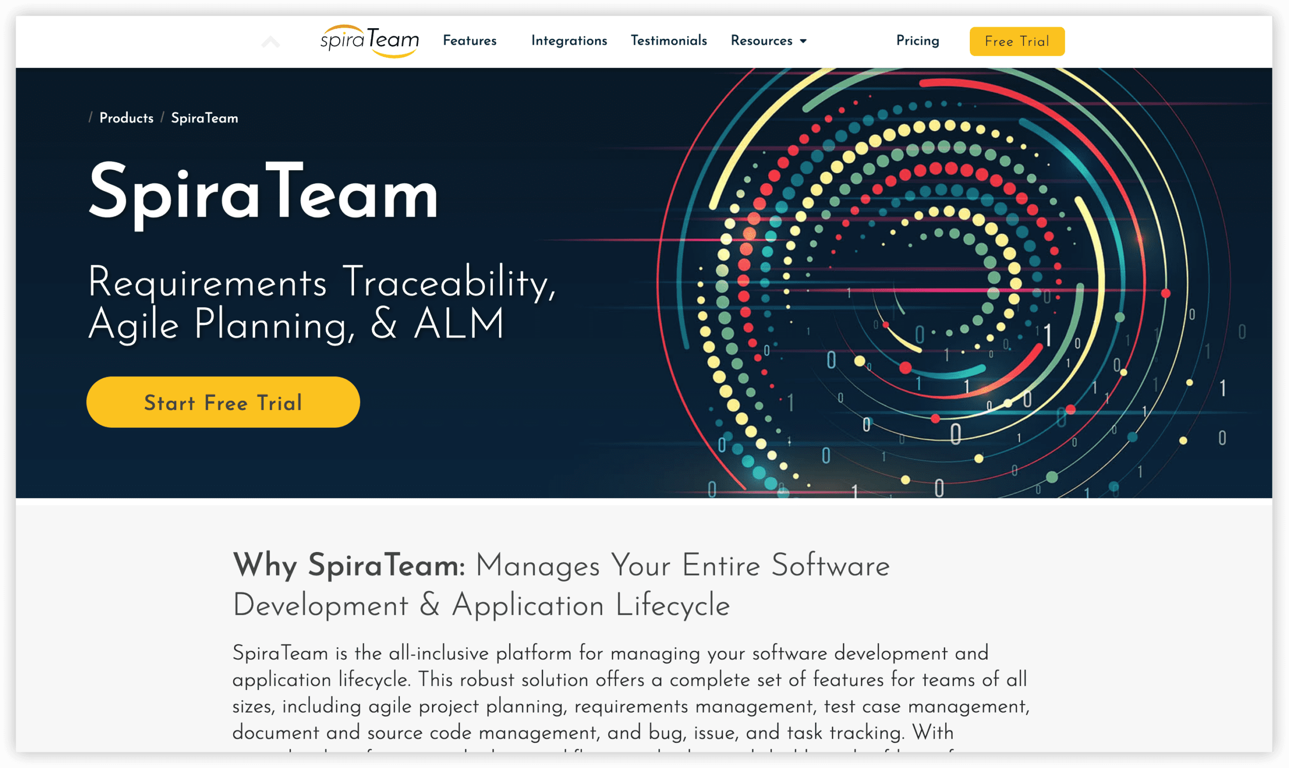 on-premise requirements management tools SpiraTeam 产品图