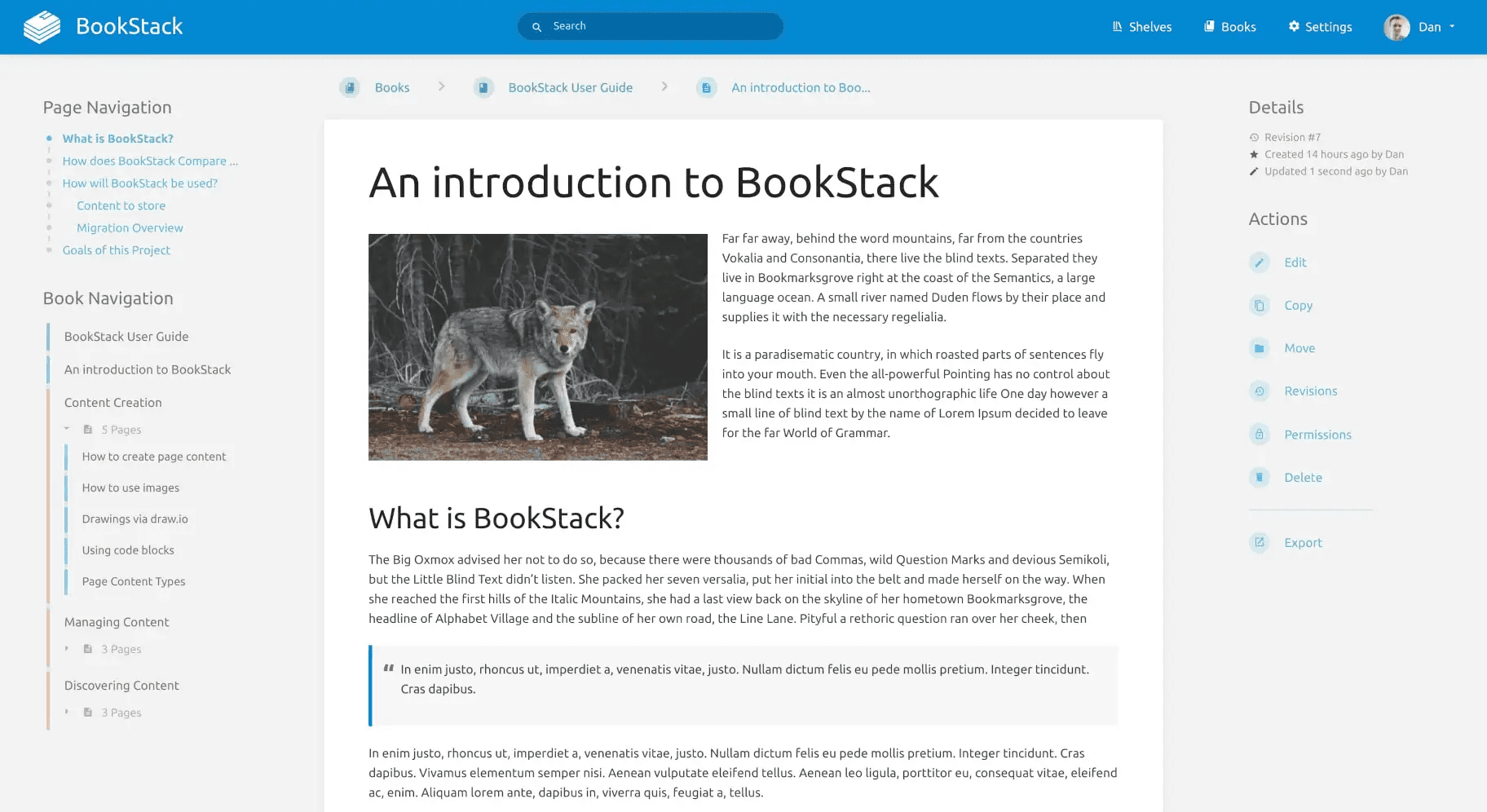 Confluence替代方案 BookStack 产品图