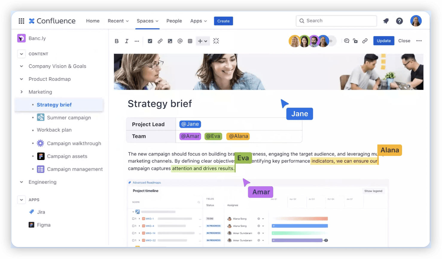 项目管理系统 Confluence 产品图